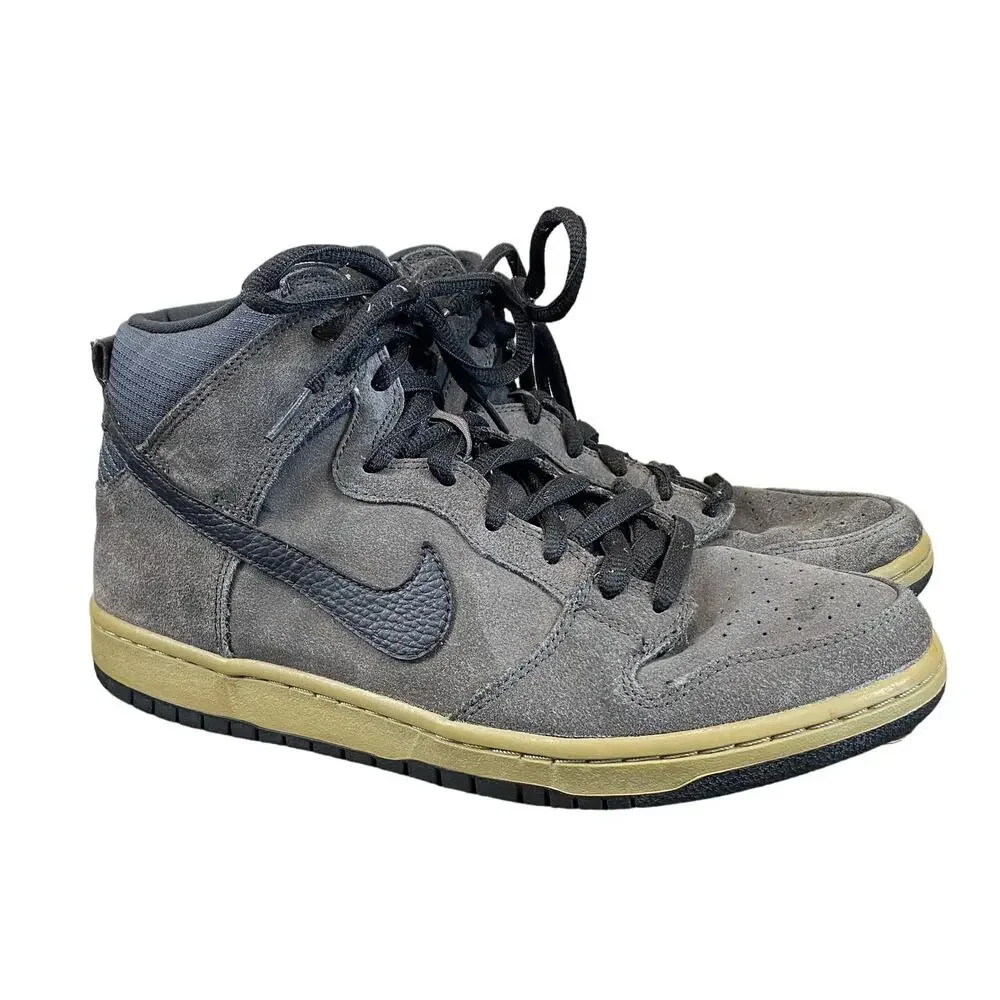 Mens Nike Dunk High Anthracite Green Leather Basketball Sneakers Shoes Size 10.5 Nike Dunk High Anthracite Worn Blue for Sale | Authenticity  main image 2